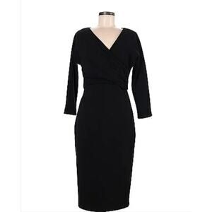 Badgley Mishka Women Black Cocktail dress Sz Sm EUC Rouched Fully lined Elegant